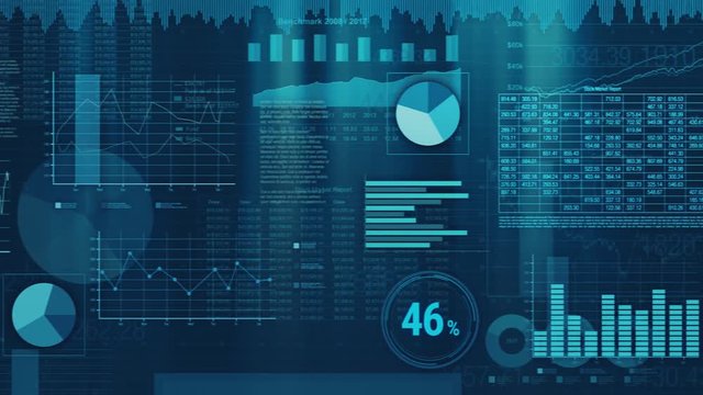 financial charts animation