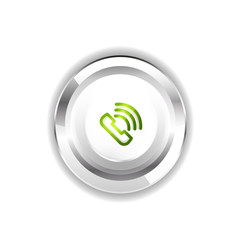 Phone button, call support idea, vector illustration
