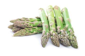 Asparagus on the white background