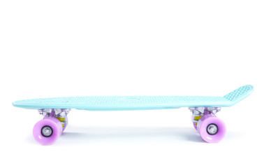 plastic skateboard isolated on white background