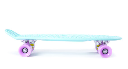 plastic skateboard isolated on white background