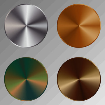 4 brush metal botton