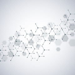 Molecular structure background. Abstract background with molecule DNA.