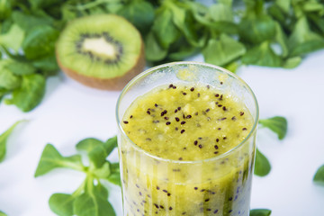 Green smoothie. fruits and vegetables.