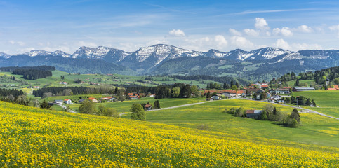 Frühling in den Allgäuer Alpen,Bayerische Alpen,Deutschland,Oberstaufen