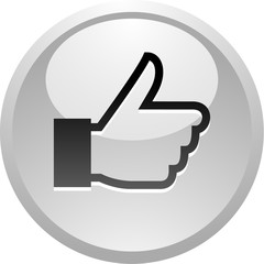 Like, icon on round gray button