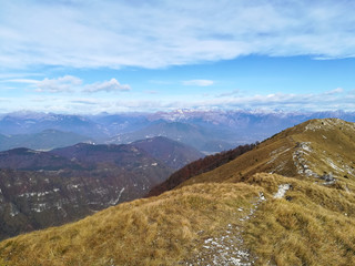 Autumn landscape, Italian Alps view