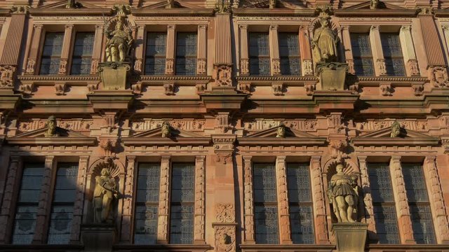 Sculptures on a wall 