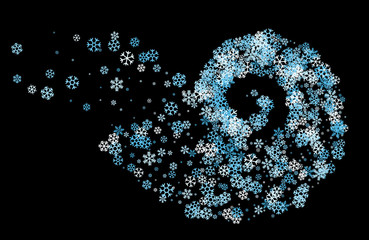 Snowflakes twisted in vortex