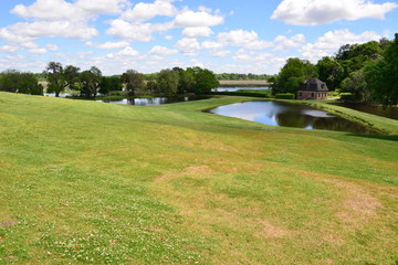 Fototapeta premium Gardens and a lake at an old Plantation in South Carolina 