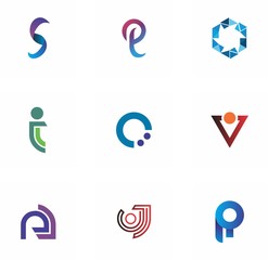 logo set design for business, symbol, abstract and decoration
