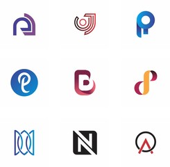 logo set design for business, symbol, abstract and decoration