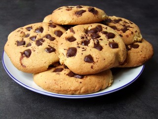 Cookies aux pépites de chocolat.