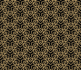 geometric floral leaf ornament line seamless pattern, modern min