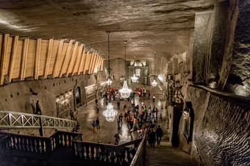 L'église souterraine des mines de sel de Wieliczka près de Cracovie
