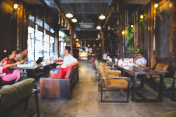 blurred coffee shop