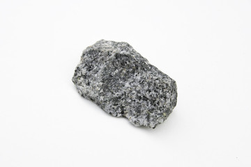 quartz diorite stone  isolated over white