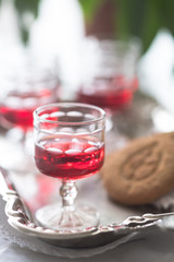 vintage aperitif in beautiful glasses