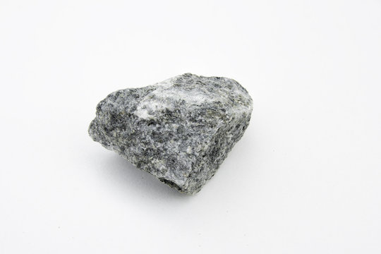 eclogite rock isolated over white