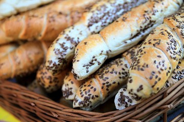 bread in basket 
