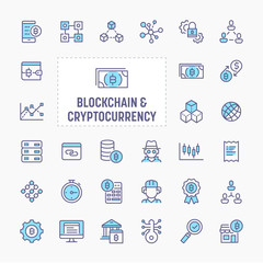 Blockchain & Cryptocurrency Icon Set