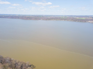 Aerial of Susquehanna River and Surrounding Area in Delta, Pennsylvania