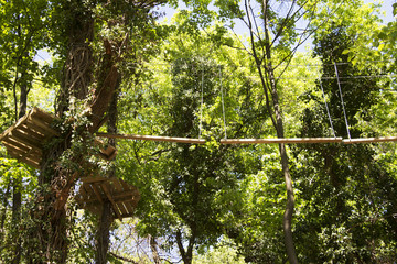 adrenalin park, adventure in forest, Vrdnik, Vrdnicka kula, Fruska gora, Serbia