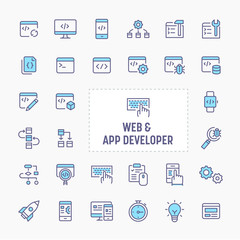 Web & App Developer Icon Set