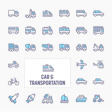 Car & Transportation Icon Set