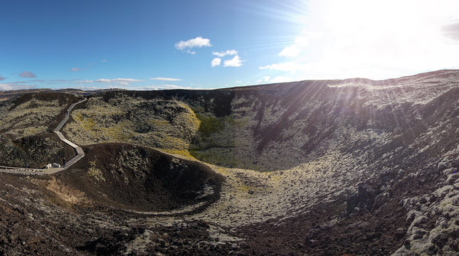 Grabrok Vulkan - Krater, Island
