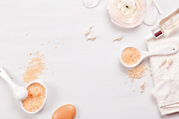 Set of beauty products for face and body care