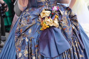 19 century dress close up detail