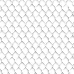 White roofing texture with rhombic 3d pattern - vector eps10 seamless illustration
