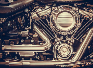 Motorcycle V Twin engine