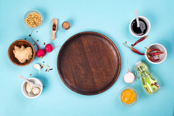 Ingredients for preparation of pickled ginger and kimchi from radish