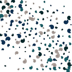 Festive Background with Colorful spirals. Trendy Pattern for Postcard, Print, Banner or Poster. Pretty spirals For Party Decoration, Wedding, Birthday or Anniversary Invitation. Vector