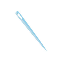 cartoon steel sharp needle isolated on white background