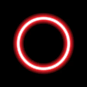 red neon circle set isolated on black background Stock Vector | Adobe Stock