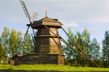 Wooden windmill