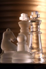 chess pieces on a board