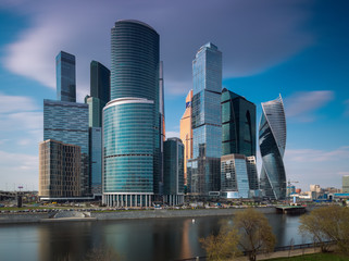 Fototapeta na wymiar Moscow City modern urban landscape. Russia