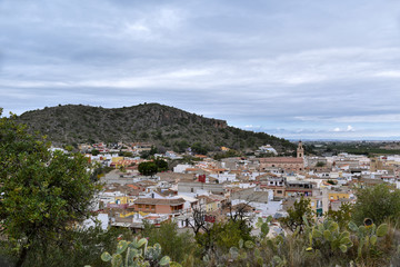 Obraz premium Corbera, Valencia, Spain: 02.18.2018; The view from castle