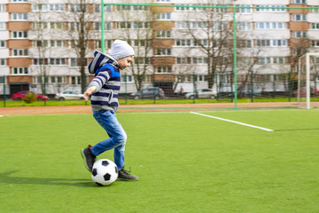 Boy playing ball