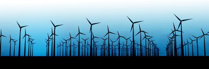 Windenergie / Header / blau