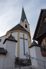 Church with cemetery in Kirchberg, Kitzbuhel, Austria