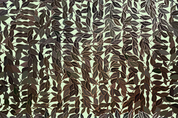 Abstract background with shape of leaves drawing pattern. Effect, design, repeat & cover.
