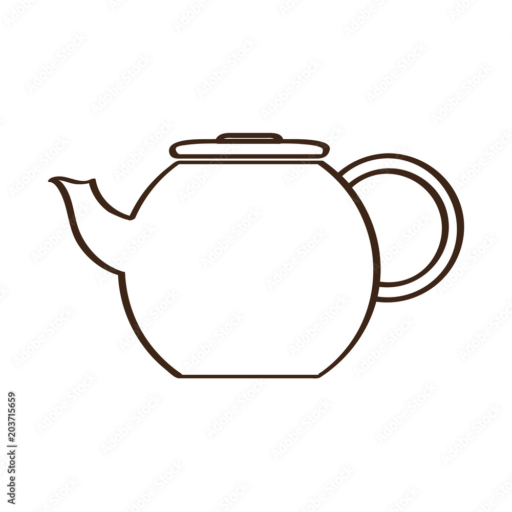 Sticker Isolated coffee pot icon