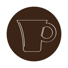 Isolated coffee mug icon on a label