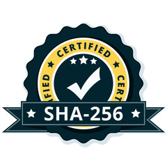 SHA-256 Certified label illustration