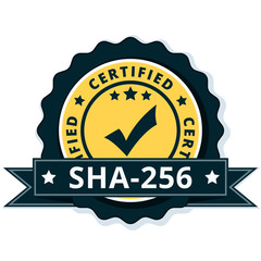 SHA-256 Certified label illustration